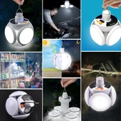 5 Led'li 3 Farklı Işık Modlu Açılıp Kapanabilir Led Kanatlı Güneş Enerjili Solar Aydınlatma Asılabilir Kamp Feneri - 4
