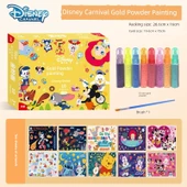DIY Altın Tozu Boyama Seti - Disney Karnaval - 10 Resim, 8 Renk Kum ve Fırça thumbnail 1