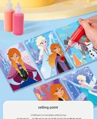 DIY Altın Tozu Boyama Seti - Disney Karnaval - 10 Resim, 8 Renk Kum ve Fırça thumbnail 9