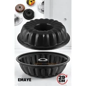 ModaCar Emaye Kek Kalıbı - Yapışmaz Siyah Emaye Kek Kalıbı 29 CM - 1