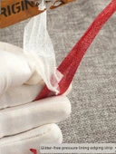 8mm Açık Yeşil Yaprak Desenli Şerit Biye - 5 Metre thumbnail 3