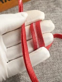 8mm Açık Yeşil Yaprak Desenli Şerit Biye - 5 Metre thumbnail 4