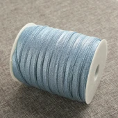 8mm Açık Yeşil Yaprak Desenli Şerit Biye - 5 Metre thumbnail 1