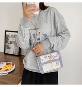 DIY El Yapımı Örgü Çanta Puzzle Oyuncak - Siyah Zincirli - 10