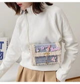 DIY El Yapımı Örgü Çanta Puzzle Oyuncak - Siyah Zincirli - 9