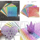15x15 cm Küçük Yıldızlı Origami Kağıdı - 7 Renk 50 Yaprak - 8