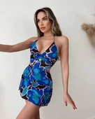Kadın çiçek desenlı yazlık takım s3519 - 3