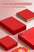 Çin Tarzı Kağıt Kesme Sanatı 17x17cm Kare Kırmızı Kağıt 100 Adet - El İşi DIY Seti - 8