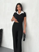 Ottoman kumaş beyaz gömlek yaka takım s4142 - 2