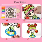 DIY Köpük Hamurlu Gökkuşağı Kum Boyama Seti - Hayvanlar (6'lı Paket) - 12