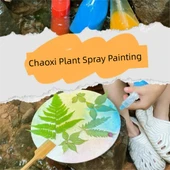 DIY Yaprak Mürekkep Püskürtmeli Yelpaze Seti - Boş Beyaz Güzellik Yelpaze 5 Adet - 8