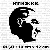 mustafa kemal atatürk 2 adet sticker - Araba motosiklet kask buzdolabı cam otomobil atv laptop tablet duvar stickerı - 1