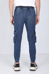 Erkek Koyu Mavi Kargo Cepli Jogger Pantolon - 3