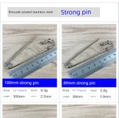 Büyük Boy Sabitleme Broş İğnesi - 65mm Güçlü İğne/5 Adet - 7