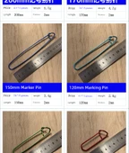 Büyük Boy Sabitleme Broş İğnesi - 50mm Güçlü İğne/5 Adet - 9