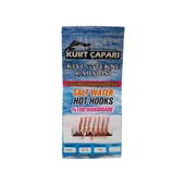 Kurt Çapari 10 Numara 7 İğneli Kırmızı Simli Kırçıllı 0.25 Beden 0.15 Kısa Köstek thumbnail 2