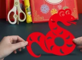 Yeni Yıl Kağıt Kesme Pencere Süsü - Küçük Boy Pencere Deseni + Burç + El Yapımı / 3 Kutu 176 Adet + Makas + Yapıştırıcı - 7