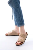 Bej Günlük Birkenstock Kadın Terlik thumbnail 2