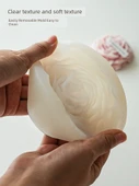 Silikon Sabun/Mum Kalıbı - Şakayık Buketi Bardak Mum (Tekli) - 5