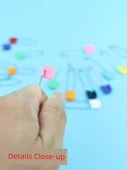 Renkli Plastik Başlıklı Çengelli İğne - 1 Adet Küçük Boy - Turuncu - 6