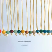 Retro Seramik Boncuklu Kitap Ayracı Püskülü DIY Malzemesi - On Renkli Karışık Boncuklar [100 adet] - 8