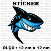 köpek balığı sevimli jaws 2 adet sticker - 1