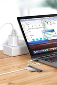 4 Port'lu Bağlantı İstasyonu Ultra İnce Usb Bölücü Type-c Tipi Çoklu Arayüz Adaptörü Multi Usb Çoklayıcı - 3