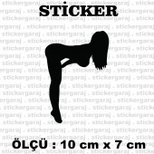kadın dans 2 adet sticker - Araba motosiklet kask buzdolabı cam otomobil atv laptop tablet duvar stickerı - 1