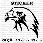 Saldıran kış gaga 2 adet sticker - Araba motosiklet kask buzdolabı cam otomobil atv laptop tablet duvar stickerı - 1