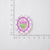 DIY Aksesuar - Gülen Yüz Çiçek Akrilik Yama - No. 13-F781 - 1