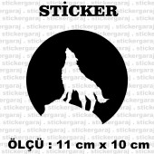 Ulu kurt bozkurt 2 adet sticker - Araba motosiklet kask buzdolabı cam otomobil atv laptop tablet duvar stickerı - 1