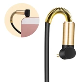 3.5mm Aux Kablosu Jak Erkek Erkek L Tipi 1 Metre Ses Aktarım Kablosu - 4