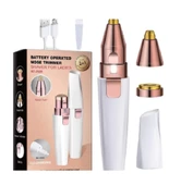 Mini Şık Tasarım Iki Başlı Led Işıklı Şarjlı Ruj Epilatör Kaş Düzeltici Kadın Epilasyon Tıraş Aleti - 1