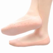1 Çift Silikon Hava Alır Patik Silikon Ayak -topuk Koruyucu Nemlendirici - 2