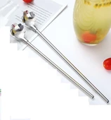 Paslanmaz Metal 2 Li Kaşıklı Pipet Fırça Seti - 2
