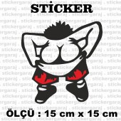 ukala kıç 2 adet sticker - Araba motosiklet kask buzdolabı cam otomobil atv laptop tablet duvar stickerı - 1