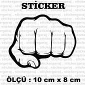 yumruk güç el  2 adet sticker - Araba motosiklet kask buzdolabı cam otomobil atv laptop tablet duvar stickerı - 1