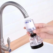 Filtreli Su Tasarruflu 3 Fonksiyonlu Oynar Musluk Başlığı - Şeffaf - 4