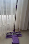 Teleskobik Cam Yer Tavan Silme - İstediğin Bezi Tak Kullan - 4 Mandallı -yedek Bezli Mop Seti - 2