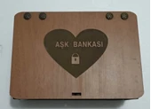 Aşk Bankası Ahşap Hediye Kutusu Sevgiliye Hediye - 3