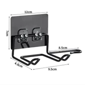 Siyah Güçlü Yapışkanlı Fön Makine Askısı Tutucu Banyo Askısı - 3