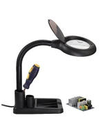 Esnek 5x /10x,40 Led Işıklı Büyüteç ,lamba  Büyüteç Okuma, Çalışma Lehim Masa Lambası A808 - 7
