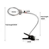 2.5x90 Mm 5x24 Mm Büyüteç, Mandallı Metal Hortumlu Masa Üstü Büyüteç thumbnail 3