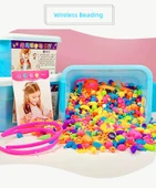 DIY Takılabilir Boncuk Takı Yapım Seti - 720 Parça Kutu, 8 Bileklik, 3 Saç Bandı, Çizimler - 8