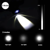 F-323 Q5 Led Lityum Polimer Su Geçirmez Şarjlı Kafa Feneri - 5