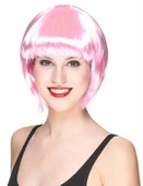 Soft Pembe Renk Parti Peruğu Küt Saç - 1