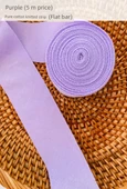 Pamuklu Örme Elastik Şerit - Mor - 5 Metre thumbnail 1