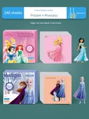 Disney Çocuk Kağıt Kesme Origami Seti - Karlar Ülkesi + Prenses [240 Yaprak, 40 Origami] - 1