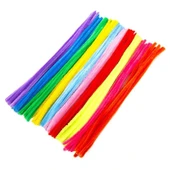 DIY El İşi Şönil Çubukları - Floresan Sarı 100 Adet - 6