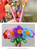DIY El İşi Şönil Çubukları - Kahverengi 100 Adet - 11